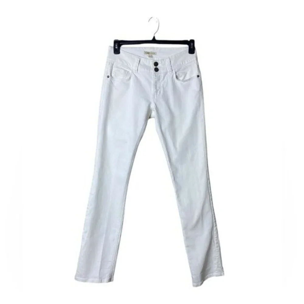 Anthropologie Cabi Low Rose Skinny‎ Jeans Size 6 Festival White Classy
